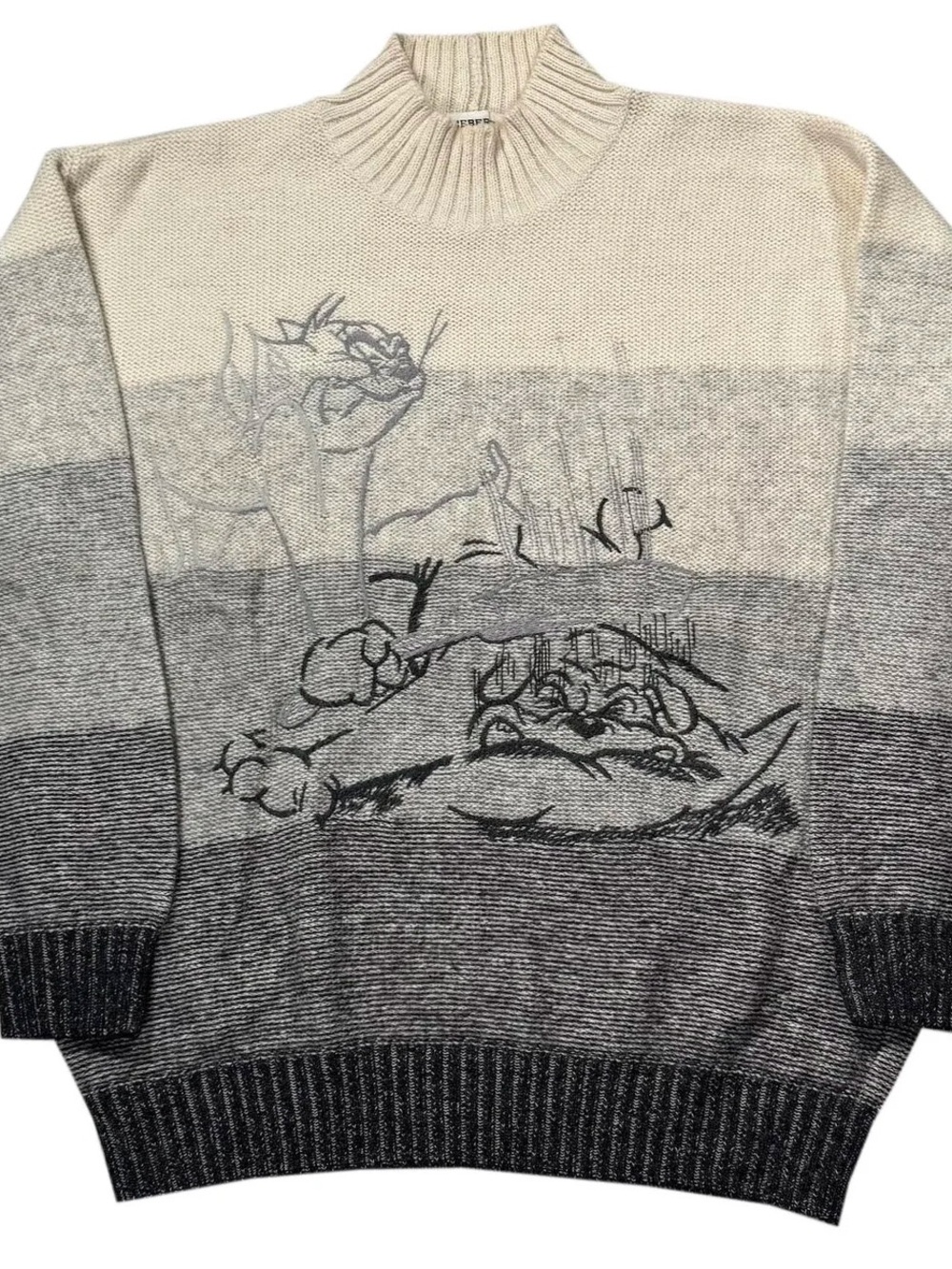 Vintage Iceberg Tom & Jerry Striped Sweater (Size L)